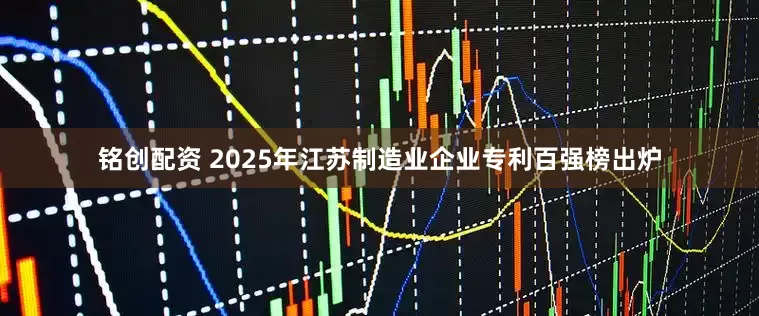 铭创配资 2025年江苏制造业企业专利百强榜出炉